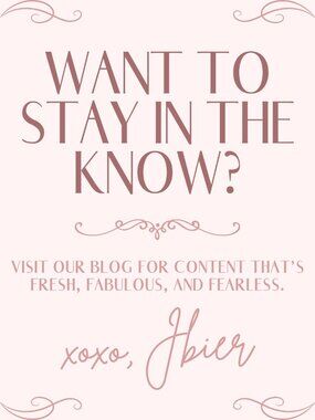 Get in the Know!  -- JBIERBOUTIQUE.COM/IN-THE-KNOW